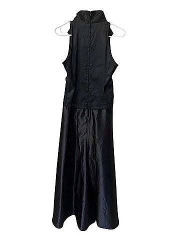Tadashi Shoji Elegant Black Sleeveless Evening Dress With Gathered Bodice Cocktail Dress (view 2)