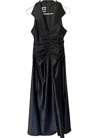Tadashi Shoji Elegant Black Sleeveless Evening Dress With Gathered Bodice Cocktail Dress (view 1)