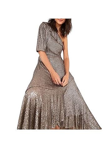 FARM Rio Sequin One Shoulder Maxi Dress Cocktail Dress (view 1)