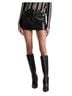 Alice + Olivia Black Leather Skirt Size 6 - photo 1