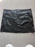 Alice + Olivia Black Leather Skirt Size 6 - photo 4