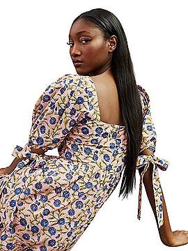 Anthropologie Eddy Squareneck Midi Dress Casual Dress (view 2)