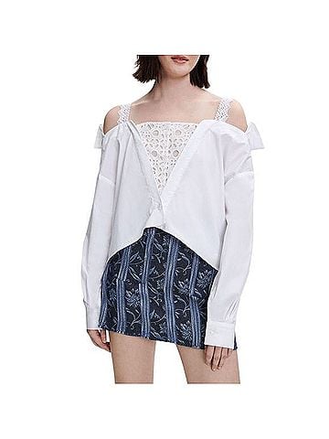 Maje Trompe l'oeil Long Sleeve T-Shirt (view 1)
