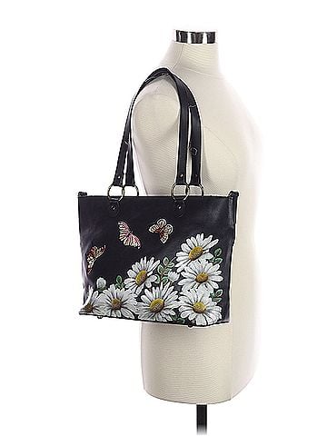 Anuschka Dancing Daisies  Anuschka Leather Tote (view 2)