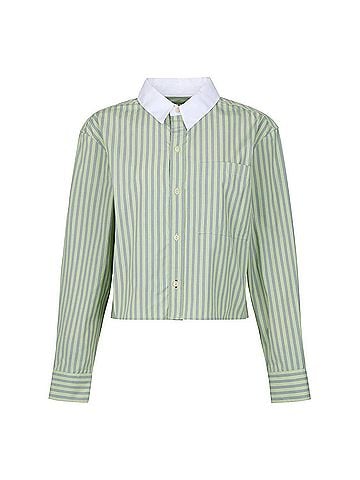 AMO Ruth Crop Shirt in Thistle (view 1)