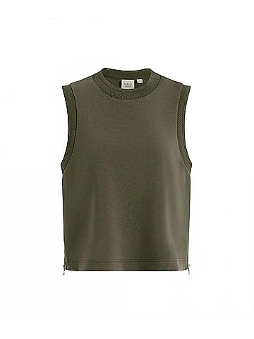 Varley Shea Crop Tank in Thyme (view 1)