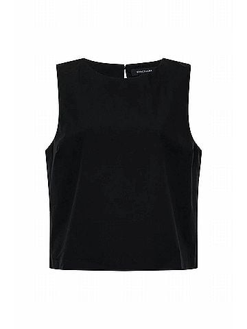 Sanctuary Desired Summer Crop Shell Tank in Black (view 1)