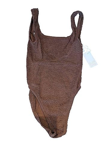 Surf Gypsy Beach Krinkle One Piece in Cocoa Brown (view 1)