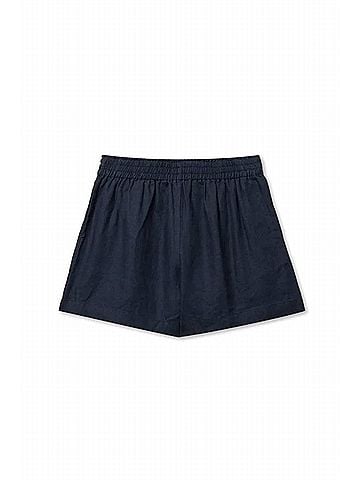 perfectwhitetee Malin Linen Shorts in Navy (view 1)