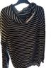 Amour Vert Stripes Black White Pullover Hoodie Size M - photo 2