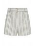 Hevron Stripes Brown Zinna Short in Sage Stripe Size 6 - photo 1