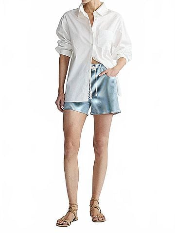 DL1961 Taylor Relaxed Short in Blue (view 2)