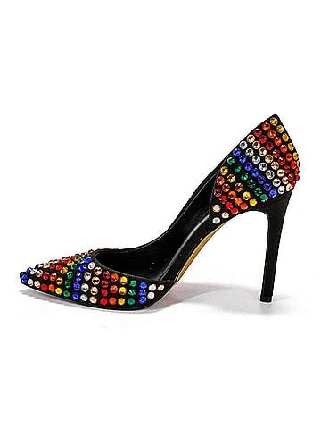 INC International Concepts Women's Kenjay D'orsay Pointed Toe Pumps in Multi Stripe (view 2)