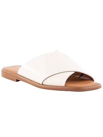 Seychelles Women's Upper Echelon Leather Slide Sandal in Off White (view 1)