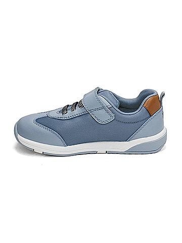 Old Soles Boys Game Face Low Top Leather Shoes in Dusty Blue (view 2)