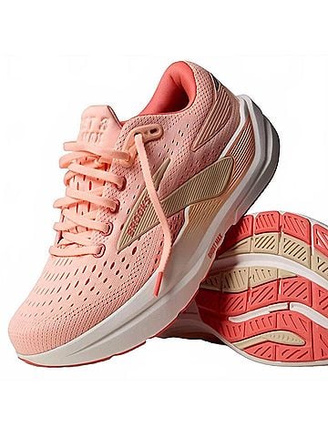 Brooks Women's Ghost Max Sneaker in Peach/Sand/Coconut (view 2)