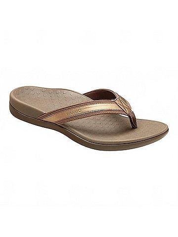 Vionic Women's Tide Ii Toe-Post Sandals in Bronze Metallic (view 2)
