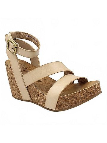 Blowfish Women's Hecta Wedge Sandal in Cashew Dyecut (view 1)