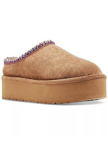 Madden Girl Women's Elyse Suede Platform Slipper in Tan (view 1)