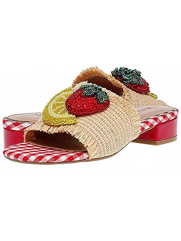 Betsey Johnson Women's Lindy Heel Sandal in Natural Multi (view 2)