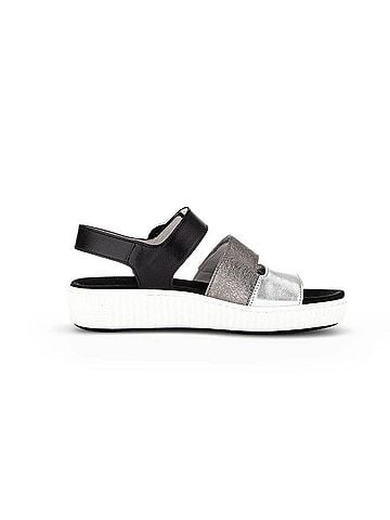 Gabor Women's 83.601 Three Strap Velcro Sandal in Lamina/Crash/Foular Silber/Stone/Schw. (view 1)
