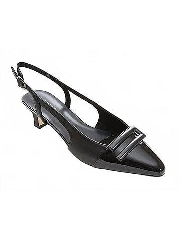 VANELi Women's Tady Slingback Pump in Black Nappa W/Black Patent (view 2)