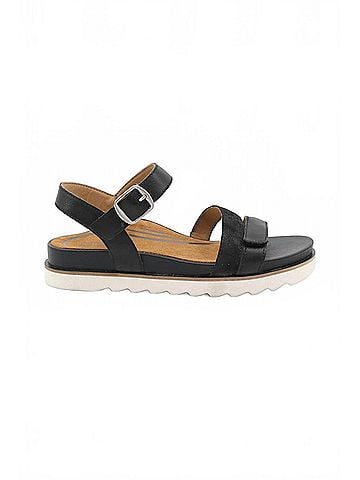 Aetrex Women's Cass Arch Support Sandal in Black (view 1)