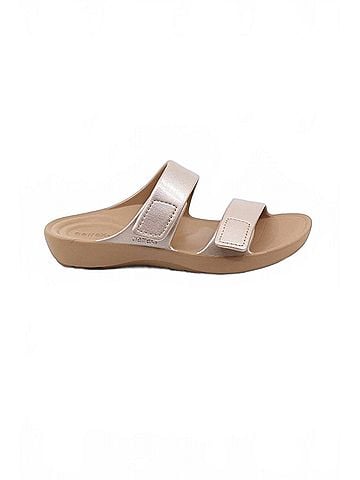 Aetrex Women's Kaia Two Band Slide in Champagne (view 1)