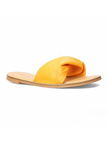 Carrano Women's Diana Leather Slide Sandal in Tangerine (view 1)