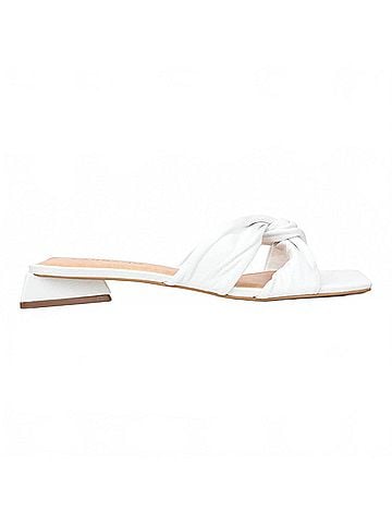 Carrano Women's Serenity Leather Slide Sandal in White (view 1)