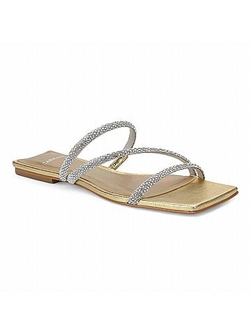 Carrano Women's Sue Dress Flat Sandal in Metallic Leather Gold (view 1)