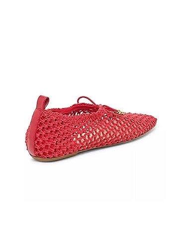 Dolce Vita Women's Kaylyn Flats Shoes in Red Crochet (view 2)