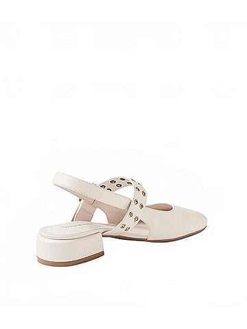 Django & Juliette Women's Vavka Slingback Heel in Ivory Leather (view 1)