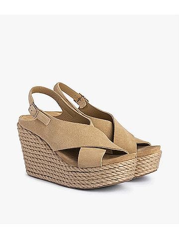 Pedro Garcia Women's Donvina Wedge Sandal in Dijon Castora (view 2)