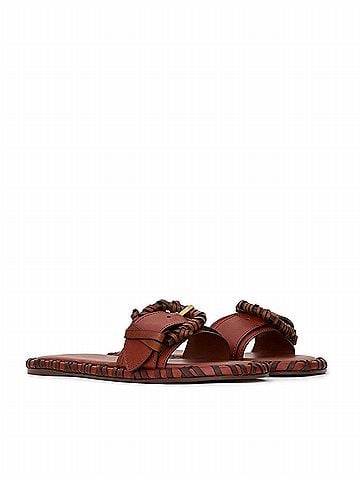 Zimmermann Women's Alchemy Buckle Slides in Siena (view 2)