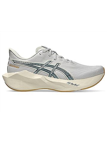 Asics Unisex Novablast 6 Marathon Pack Running Shoe in Cloud Grey/Foggy Teal (view 1)