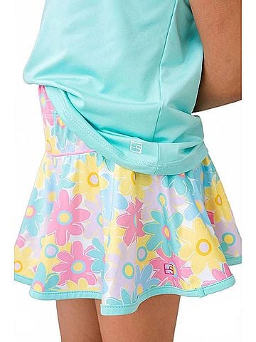 Lullaby Set Girls Bridget Basic Tee in Totally Turquoise (view 2)