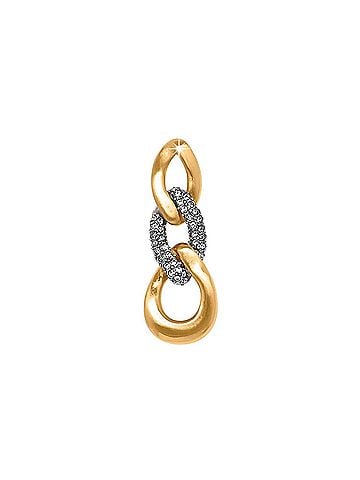 Brighton Women's Cleo Pave Link Post Drop Earrings in Gold (view 2)