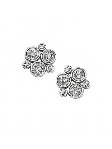 Brighton Women's Constella Cluster Post Earrings in Silver (view 1)