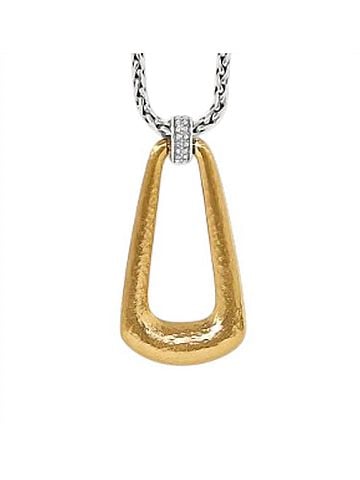 Brighton Women's Meridian Geo Breeze Pendant Necklace in Silver/Gold (view 2)