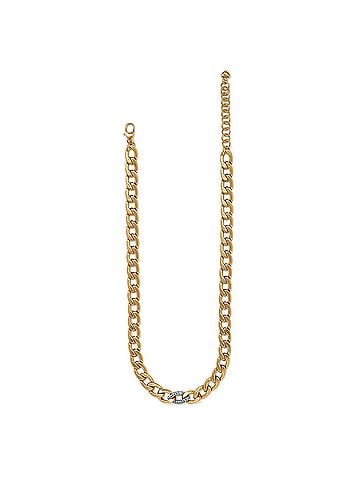 Brighton Women's Cleo Pave Link Necklace in Gold (view 1)
