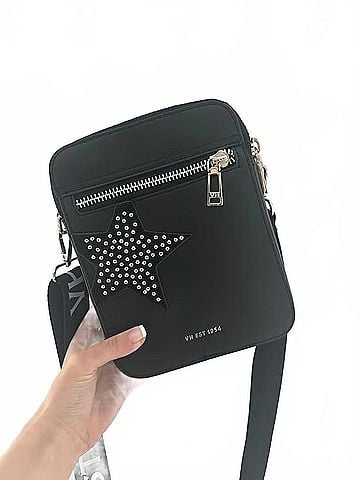 Vintage Havana Women's Rocker Saddlebag in Black (view 2)