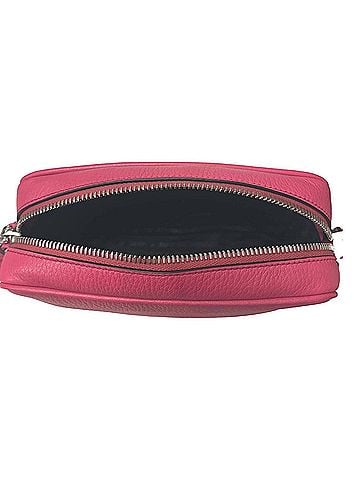 Prada Women's Vitello Phenix Leather Small Camera Crossbody Bag in Pink (view 2)