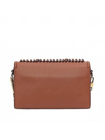 Alexander McQueen Women's Story Knotted Handbag in Brown (view 2)