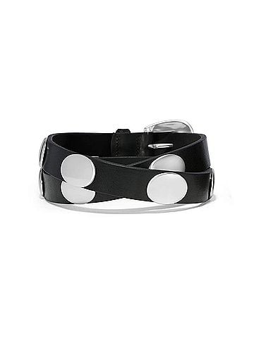 Brighton Women's Midnight Shine Belt in Black (view 2)