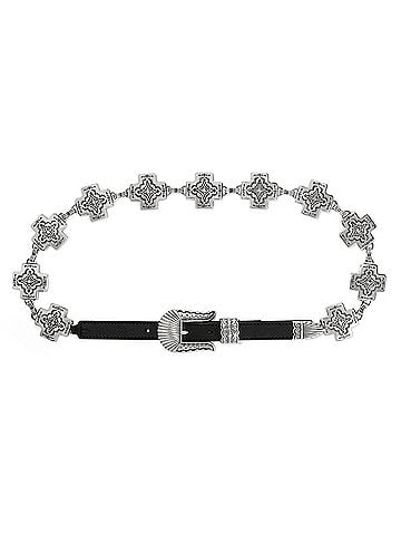 Brighton Women's Nizhoni Cross Belt in Black (view 1)