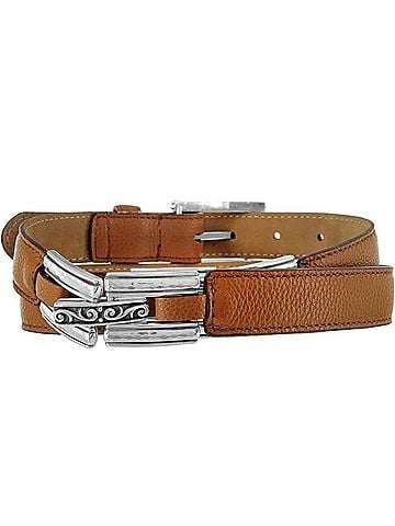 Brighton Women's Cascade Stretch Belt in Silver (view 2)