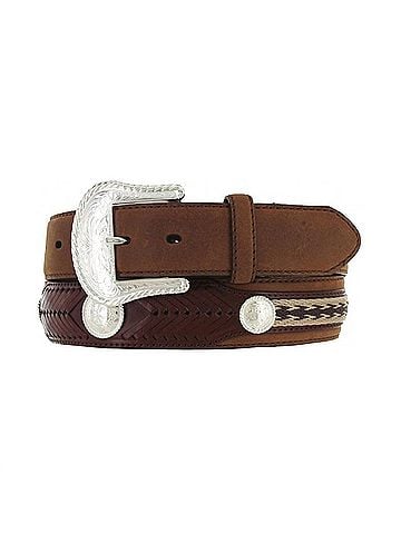 Brighton Women's Tony Lama The Duke Center Applique Belt Size 36 in Bark (view 1)