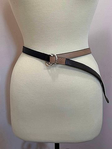 Brighton Women's Block Party Belt in Black /Tan (view 1)