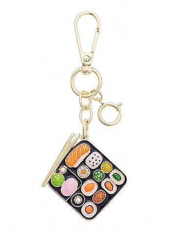 Canvas Women's Bento Box Embellished Bag Charm in Multi (view 1)